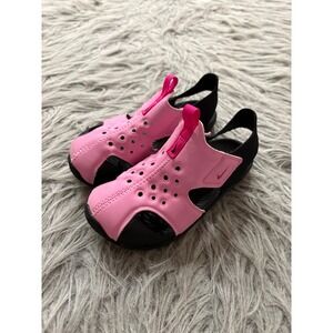 Nike‎ Toddler Sunray Protect 3 Pink Black Sandals Shoes Size 10c Girls Kids